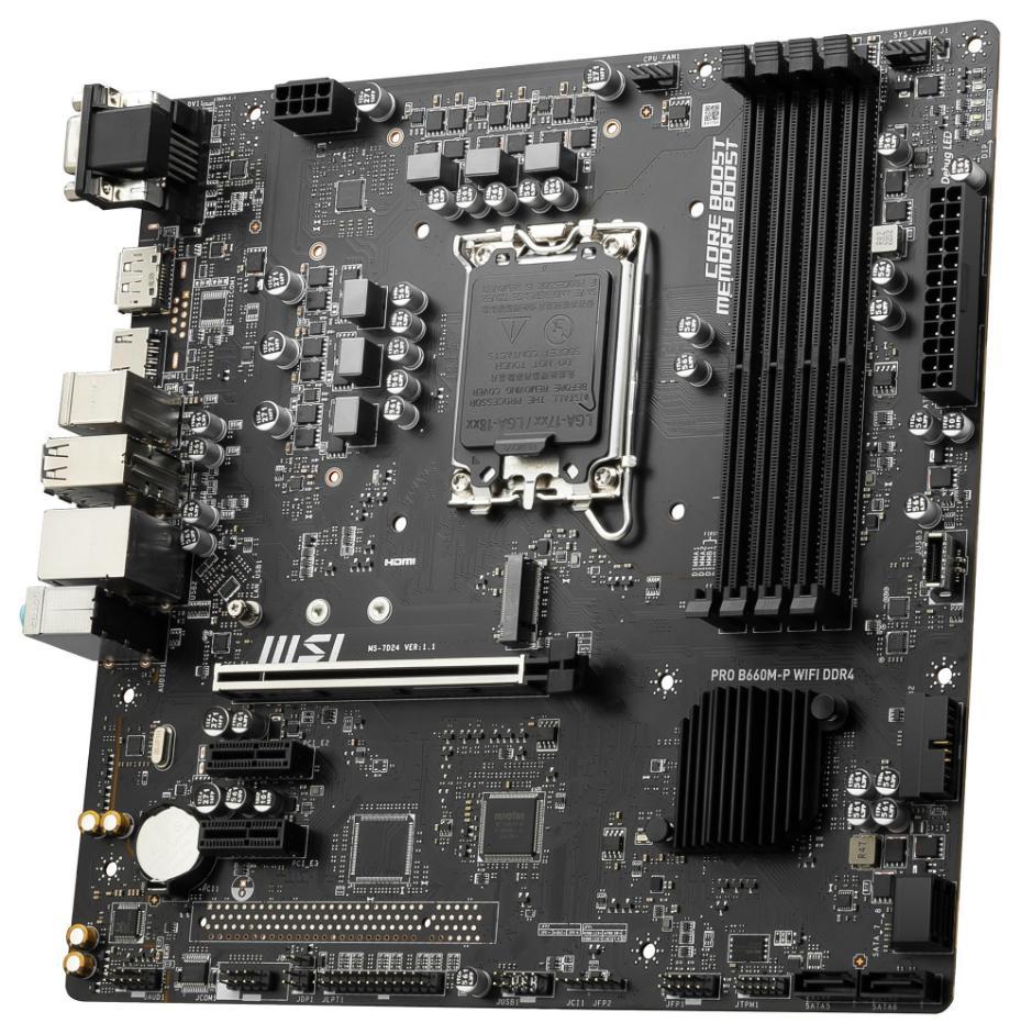 Pro B660M-P Ddr4 Socket 1700 Micro Atx Motherboard With Wifi
