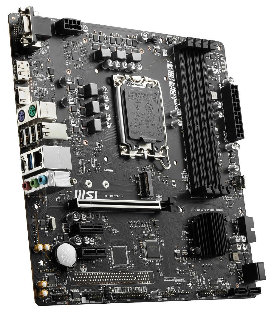 Pro B660M-P Ddr4 Socket 1700 Micro Atx Motherboard With Wifi