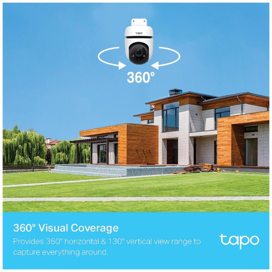 Tapo Outdoor Pan / Tilt Security WiFi Camera, 1080p, IP65 - TAPO C500