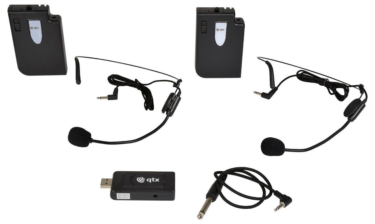 171.812UK U-MIC USB Dual Bound UHF Système de microphone sans fil