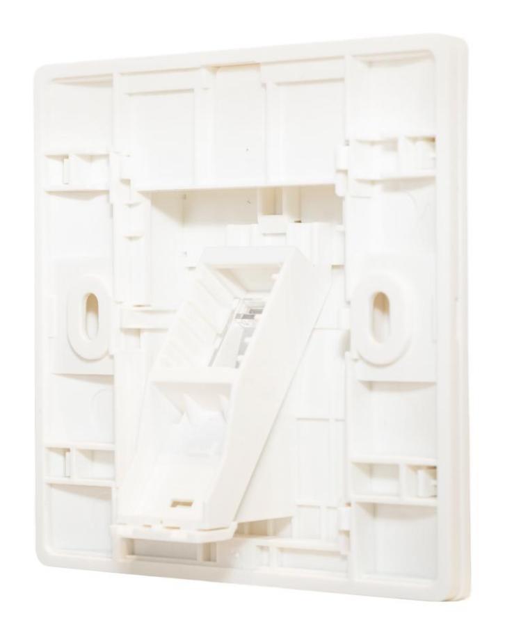 Plaque frontale coudée 1 groupe pour 1 module Keystone, blanche - KP45K1