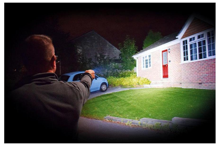 KeyStar Mini LED Keyring Torch, 300lm, IPX7, Black - NSKEYSTAR