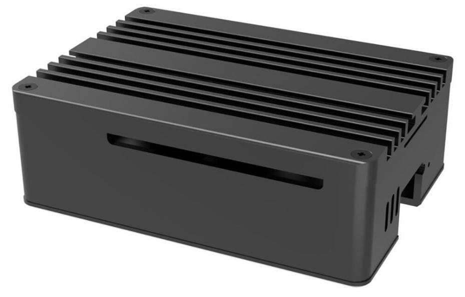 Case de aluminio PI-5 Pro para Raspberry Pi 5, Black-A-RA13-M2B