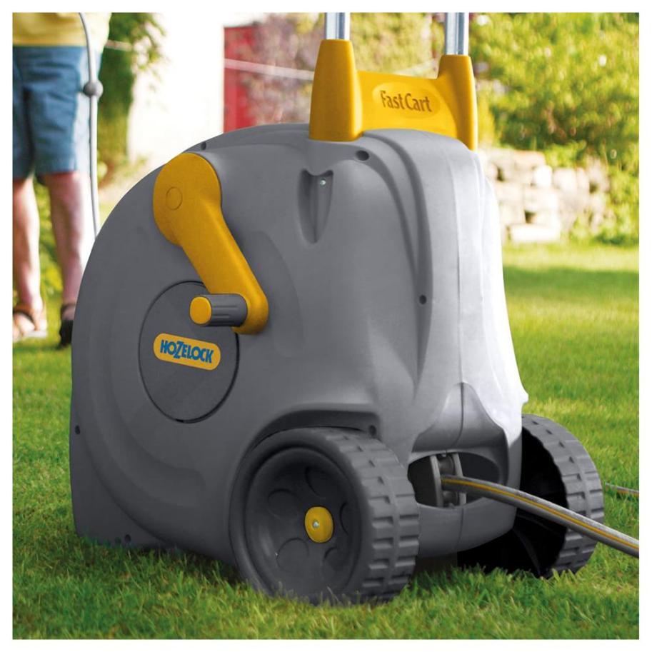 Chariot rapide mobile à roues avec tuyau de jardin fermé de 40 m - 2450r0000