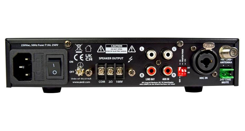 Amplificatore mixer 100V da 120 W Compact - UX120