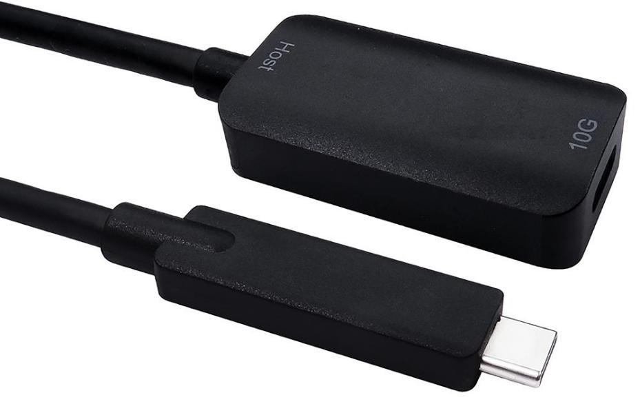 USB 3.1 Gen 2 USB-C mâle à une extension active femelle avec PSU 3M noir