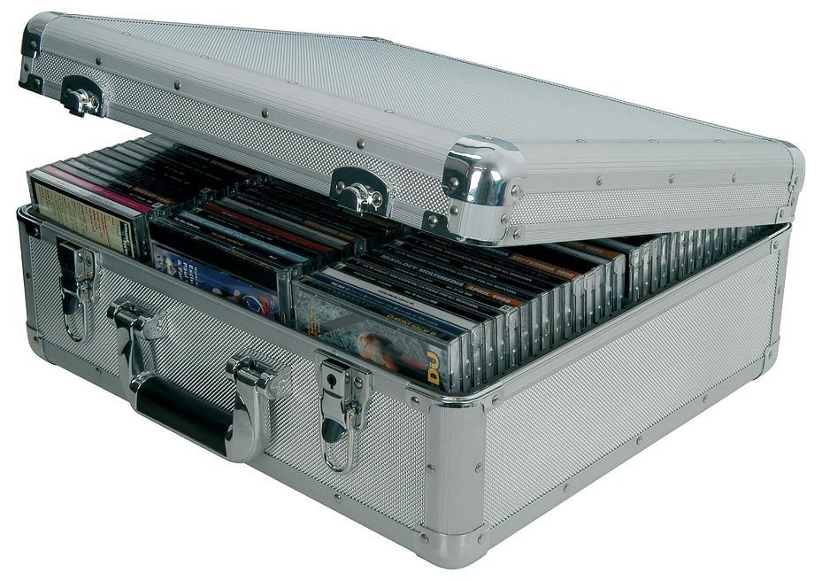 Flightcase per CD in alluminio, 80 CD - CDA:80