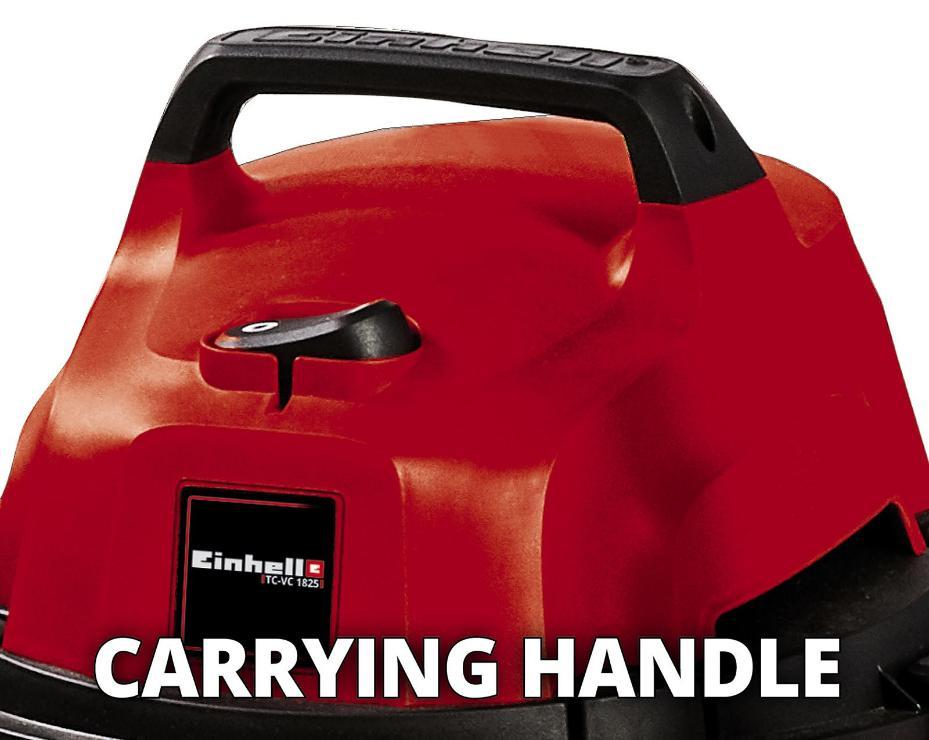 25L 1250W Plastic Wet & Dry Vacuum Cleaner 230V - TC-VC 1825