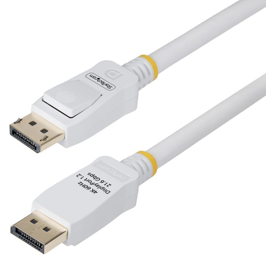 4K UHD 60Hz VESA Certified DisplayPort 1.2 Lead, 3m White - DP12-CABLE-10FTW