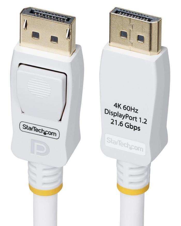4K UHD 60Hz VESA Certified DisplayPort 1.2 Lead, 3m White - DP12-CABLE-10FTW