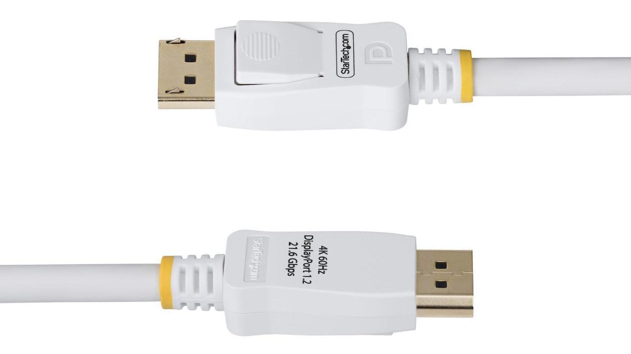 4K UHD 60Hz VESA Certified DisplayPort 1.2 Lead, 3m White - DP12-CABLE-10FTW