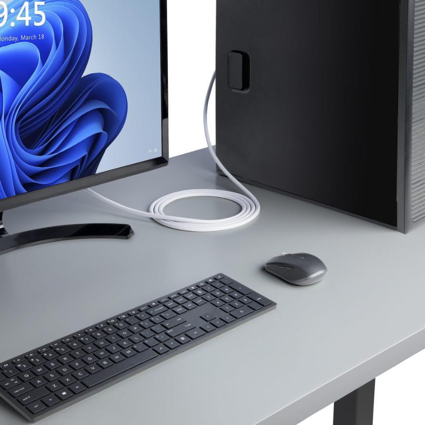 4K UHD 60Hz VESA Certified DisplayPort 1.2 Lead, 3m White - DP12-CABLE-10FTW