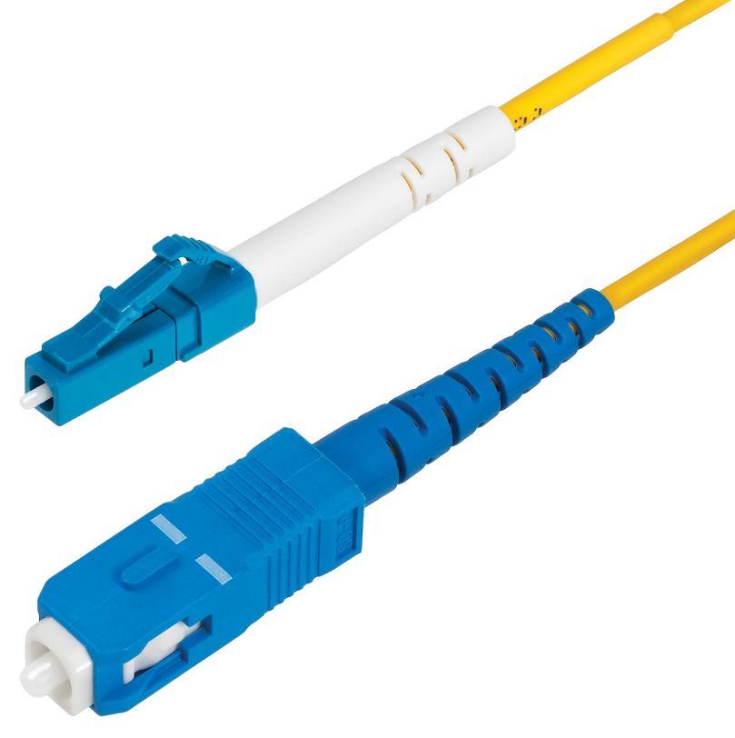 Single Mode OS2 LC-SC Simplex LSOH Fibre Optic Patch Lead, 1m - SPSMLCSC-OS2-1M
