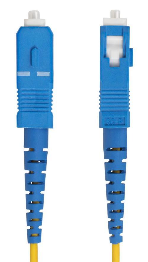 Single Mode OS2 LC-SC Simplex LSOH Fibre Optic Patch Lead, 1m - SPSMLCSC-OS2-1M