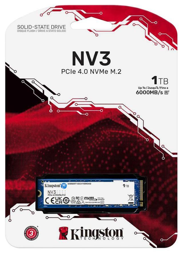 Unità a stato solido SSD NV3 PCI-Ex 4.0 NVMe M.2, 1 TB - SNV3S/1000G