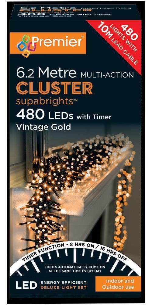 480 Led Multi Action Vintage Gold Cer Lights With 480 Led Multi Action Vintage Gold Cer Lights With Timer Premier