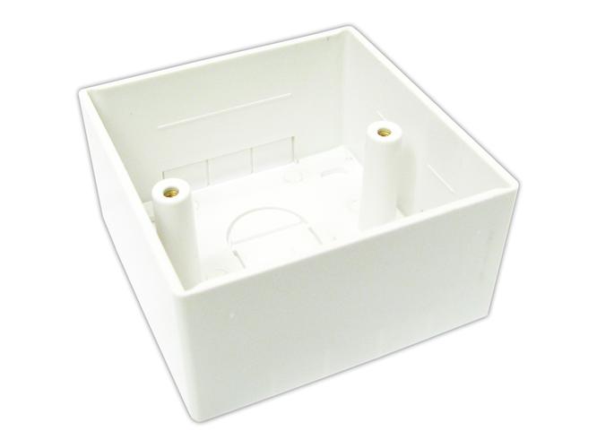UK Single Back Box Surface Mount - for 86mm wide faceplates - 86 X 86 X 45mm