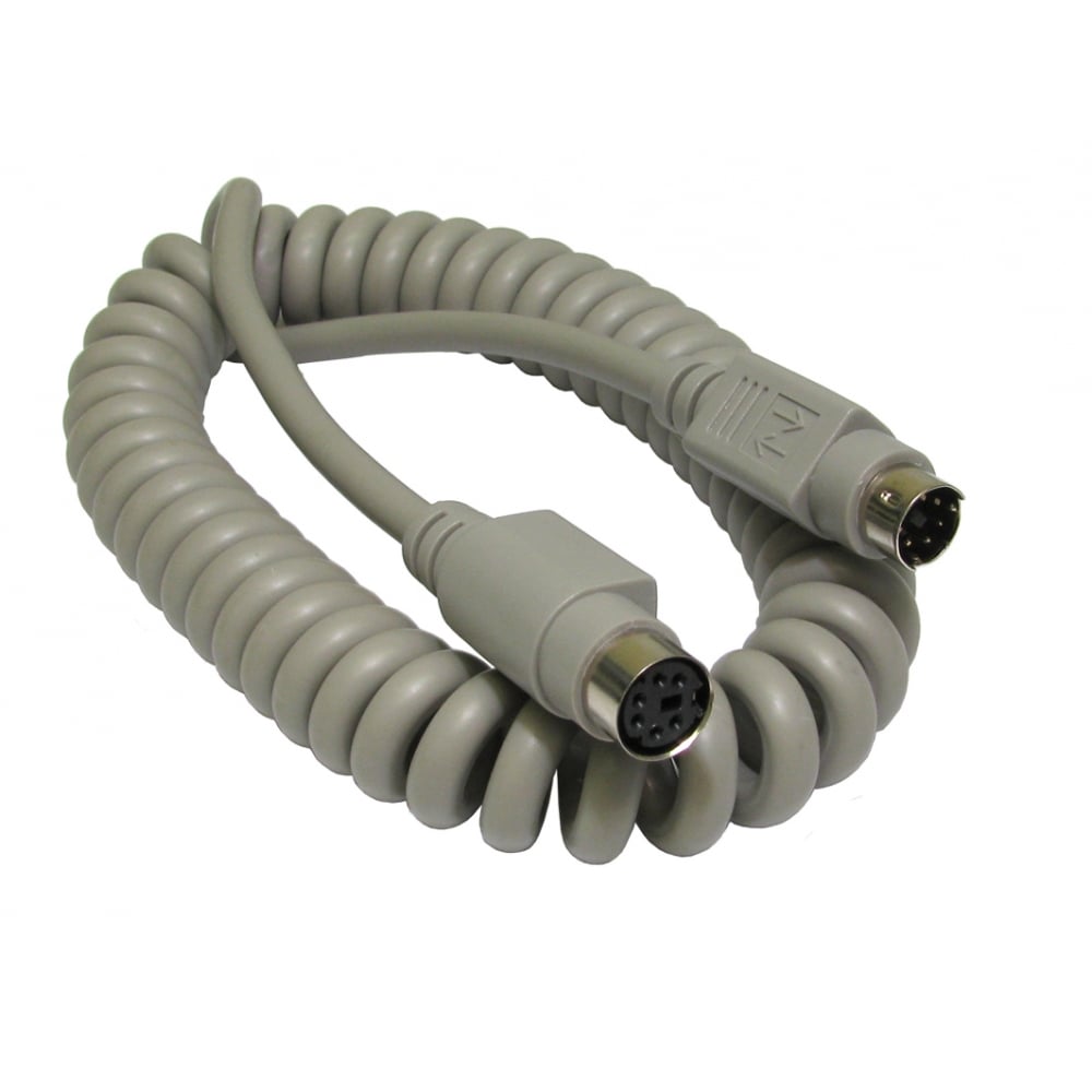 2 metre Coiled PS/2 Extension Cable