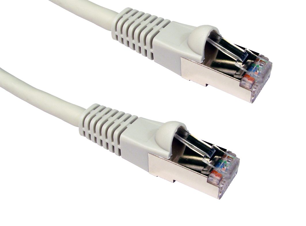 Cables UK Cat6a 6a LSOH Shielded SSTP Patch Lead Cable 10m GREY