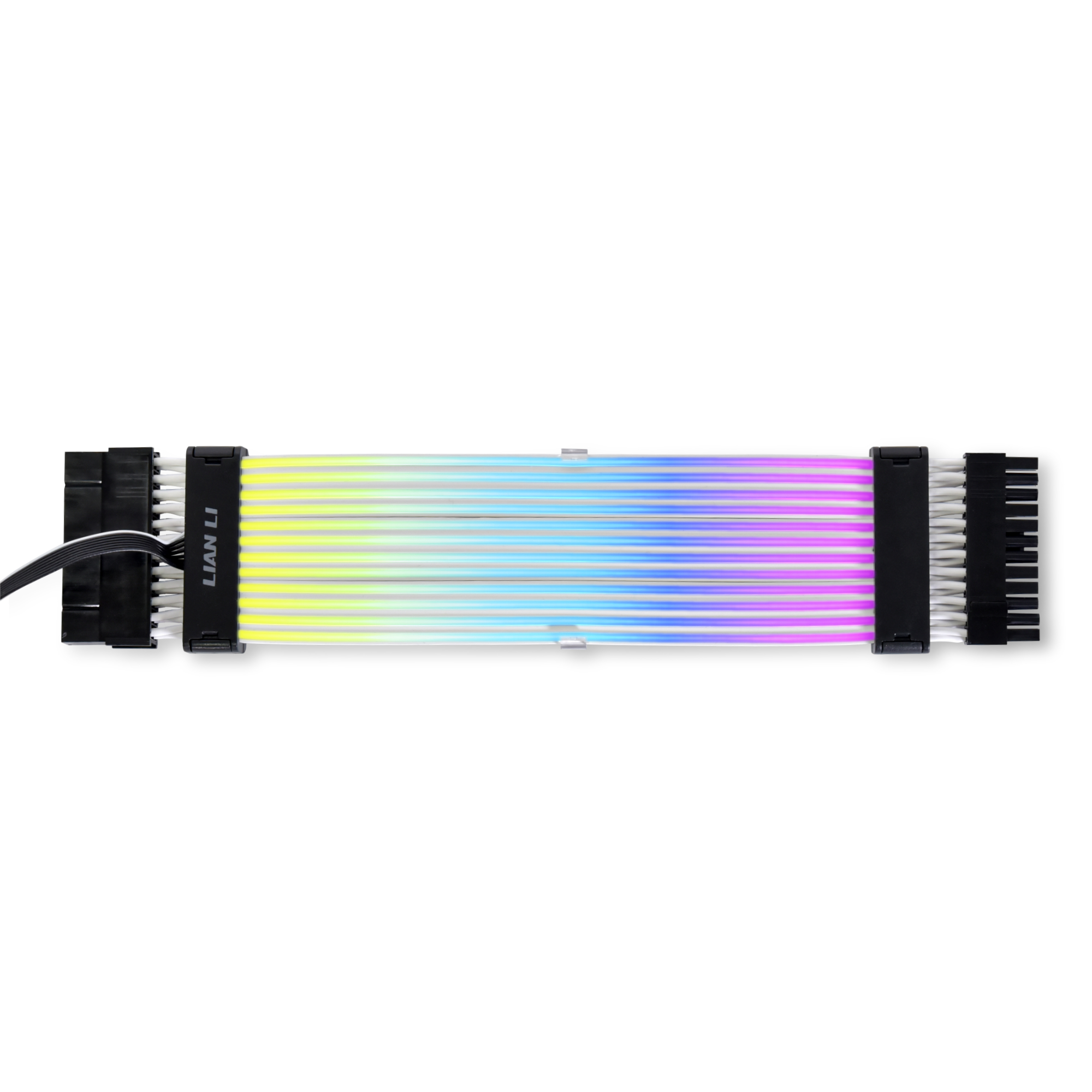 CABLE D'EXTENSION LIAN LI STRIMER PLUS V2 PW24-V2ARGB 24 PIN 4 Câble d'extension de carte mère Lian Li Strimer Plus V2 24 broches ARGB