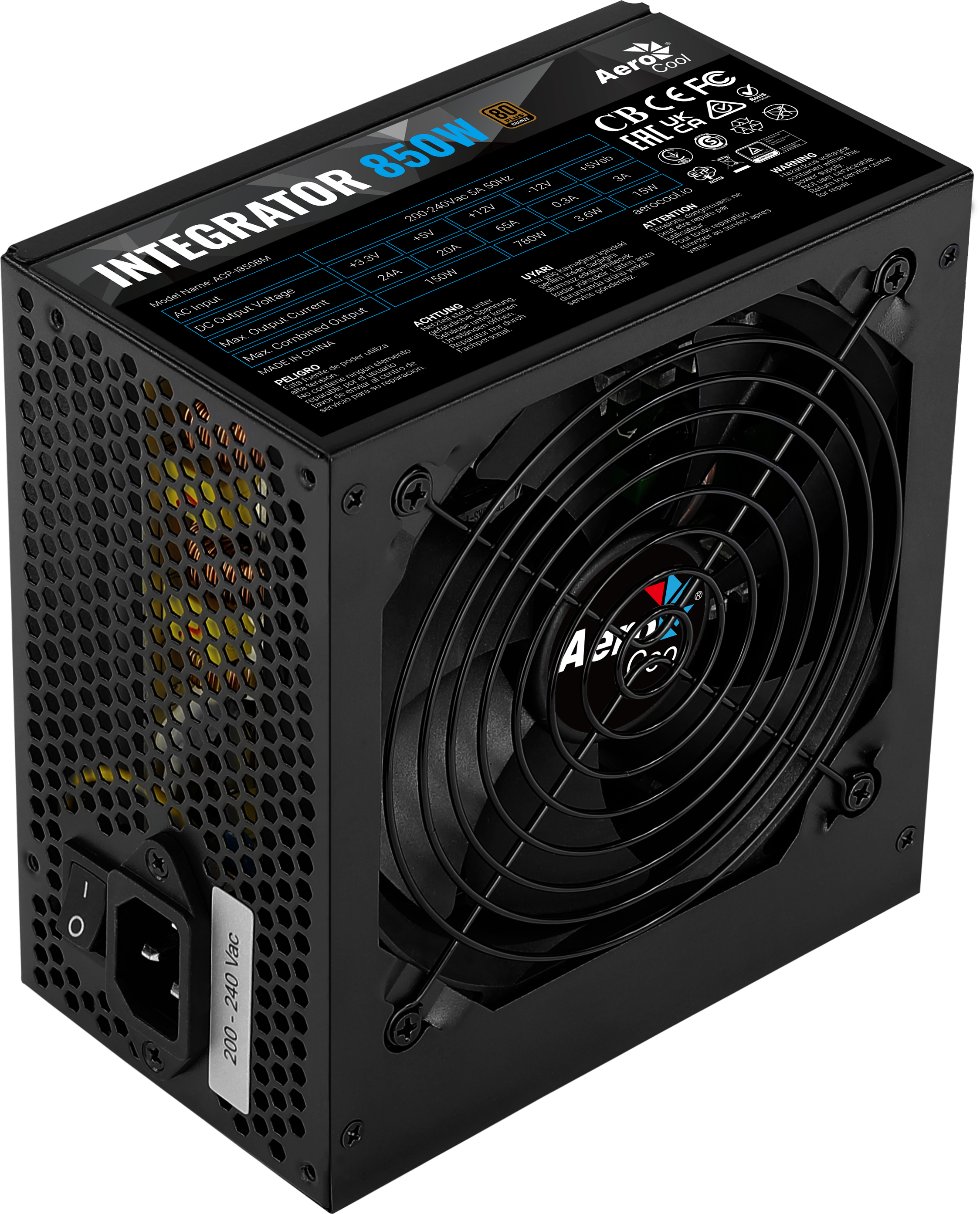 Aerocool Integrator 850W 80 Plus Bronze Power Supply
