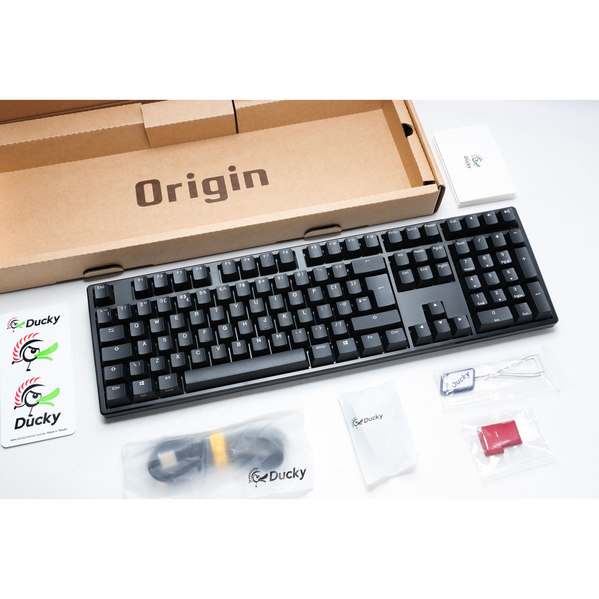 Ducky Origin USB Mechanical Gaming Keyboard Cherry MX Red - Black UK Layout