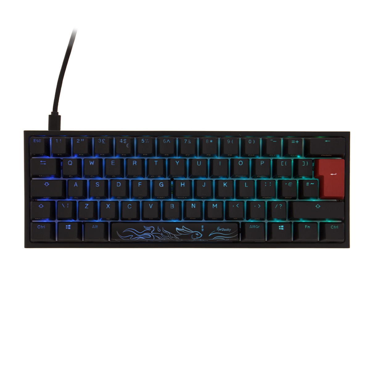 Ducky Channel ONE 2 MINI RGB 60% CHERRY… Ducky One 2 Mini, Teclado mecânico para jogos RGB Mini 60% Cherry