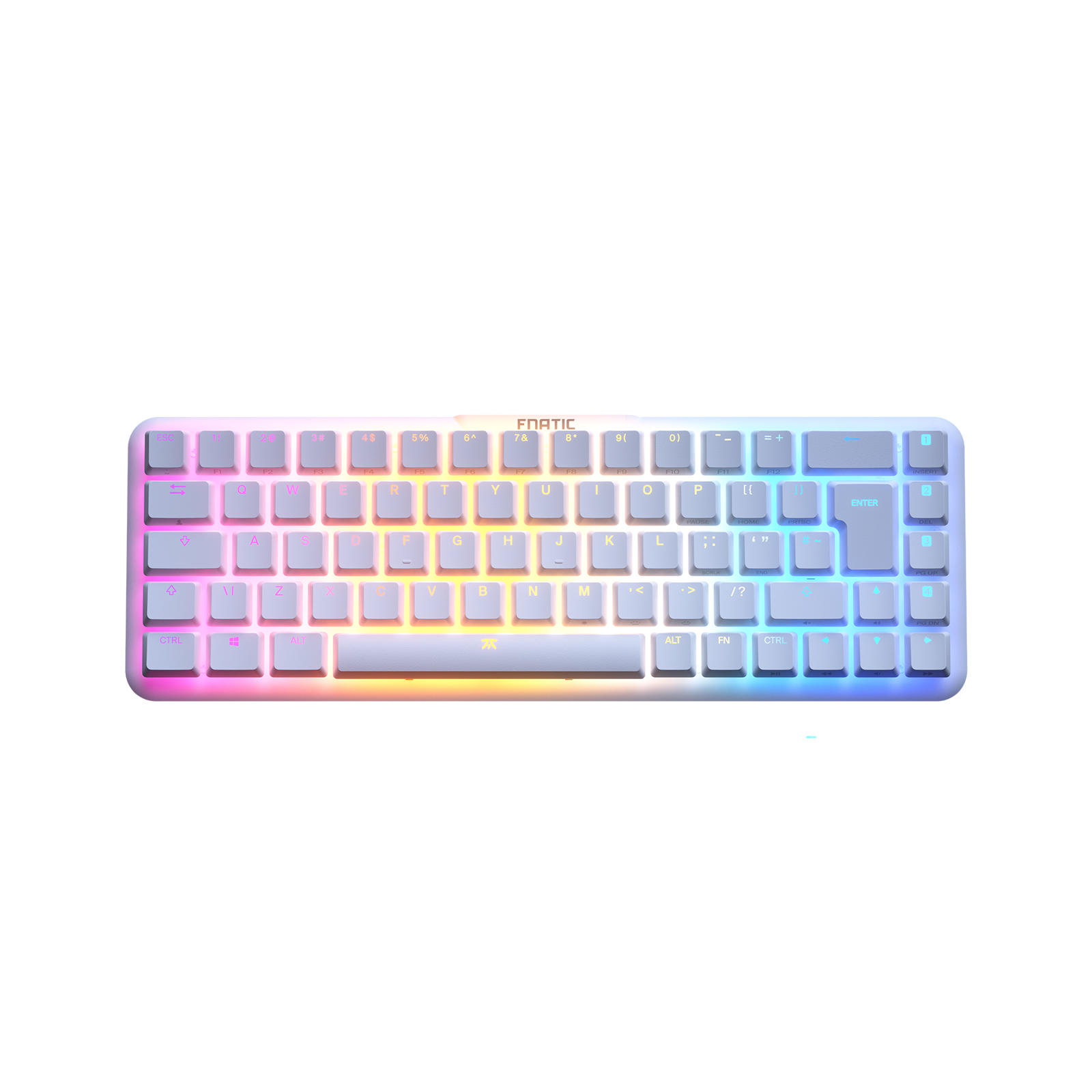 Fnatic STREAK65 PBT Mechanical Gaming Keyboard Fnatic LOW PROFILE SPEED White
