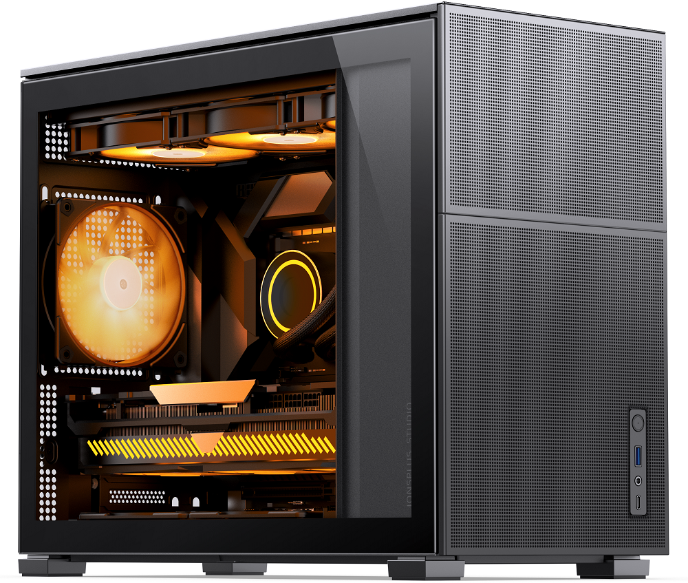 Jonsbo D31 Mesh Micro-ATX PC Case - Black, Tempered Glass