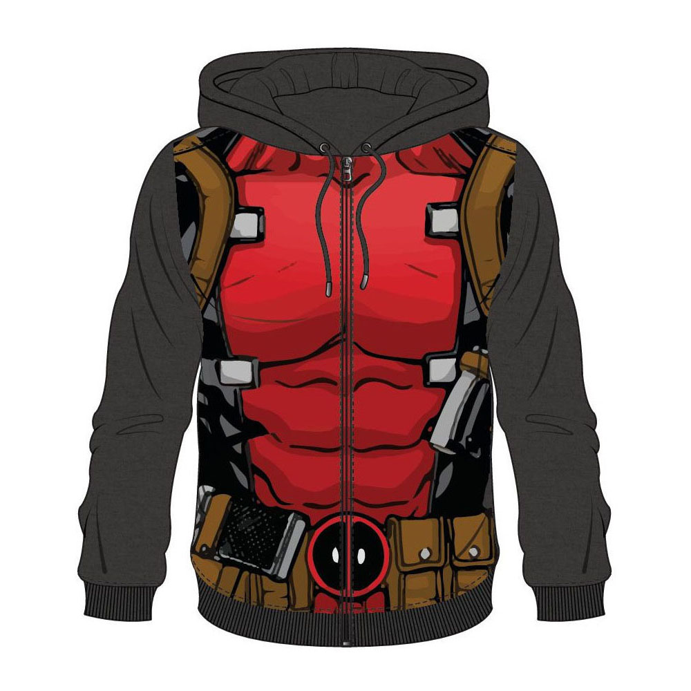 deadpool zipper hoodie