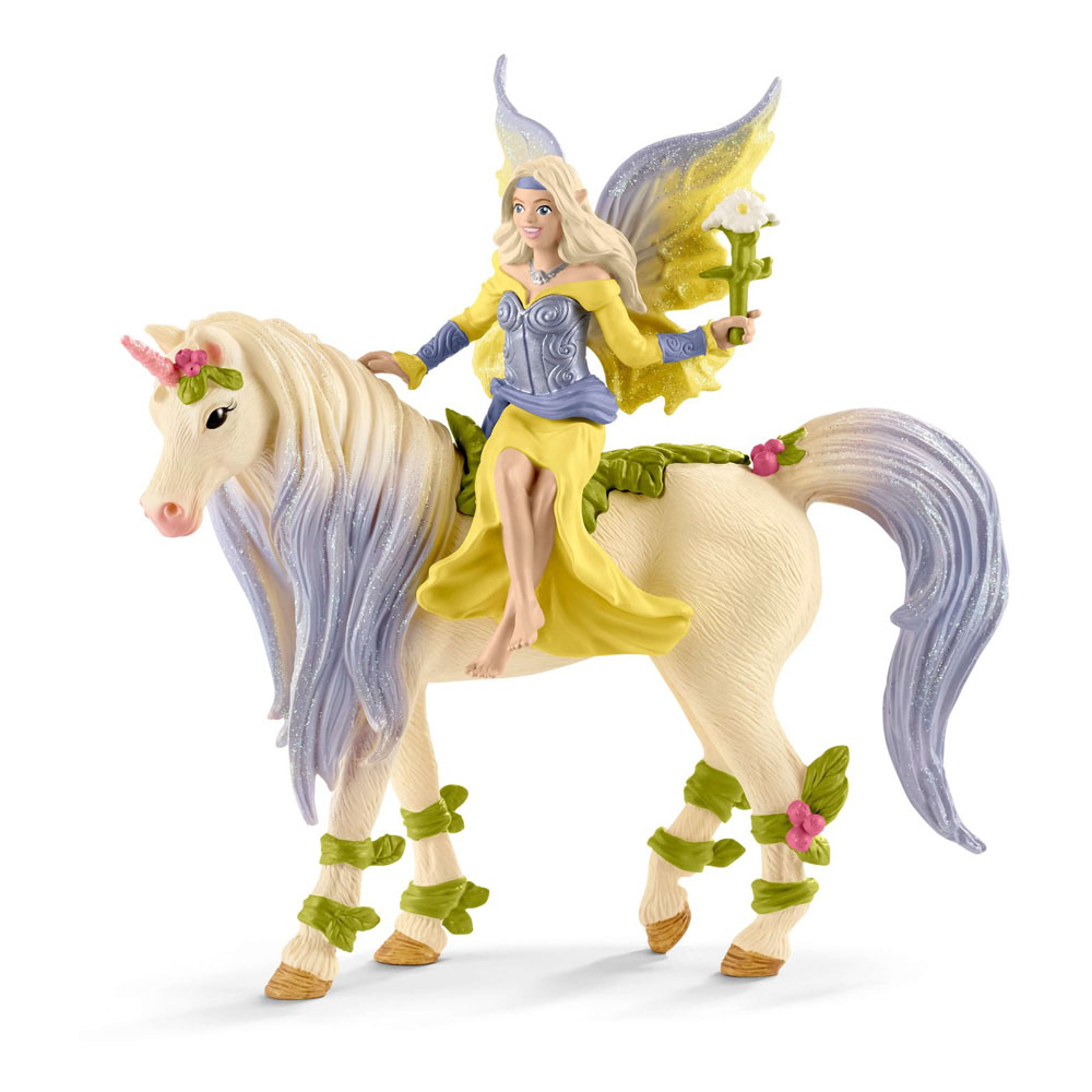 SCHLEICH Bayala Fairy Sera with Blossom Unicorn Toy Figure (70565) | eBay