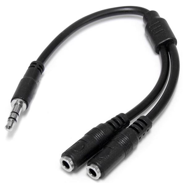 StarTech MUY1MFFS Stereo Headphone Splitter Cable 3.5mm Male To 2x 3.5mm Female