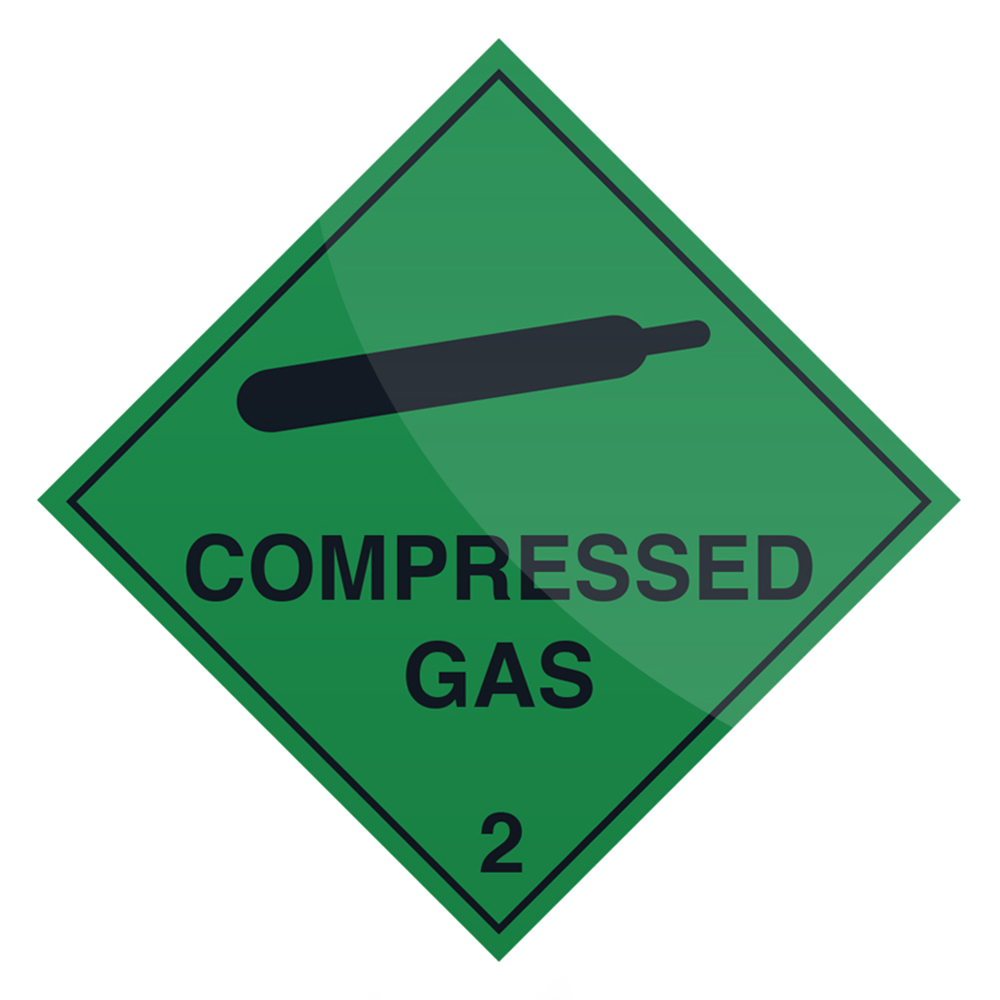 Compressed Gas Sign 100 x 100mm Self-Adhesive Signage Safety Signs | eBay