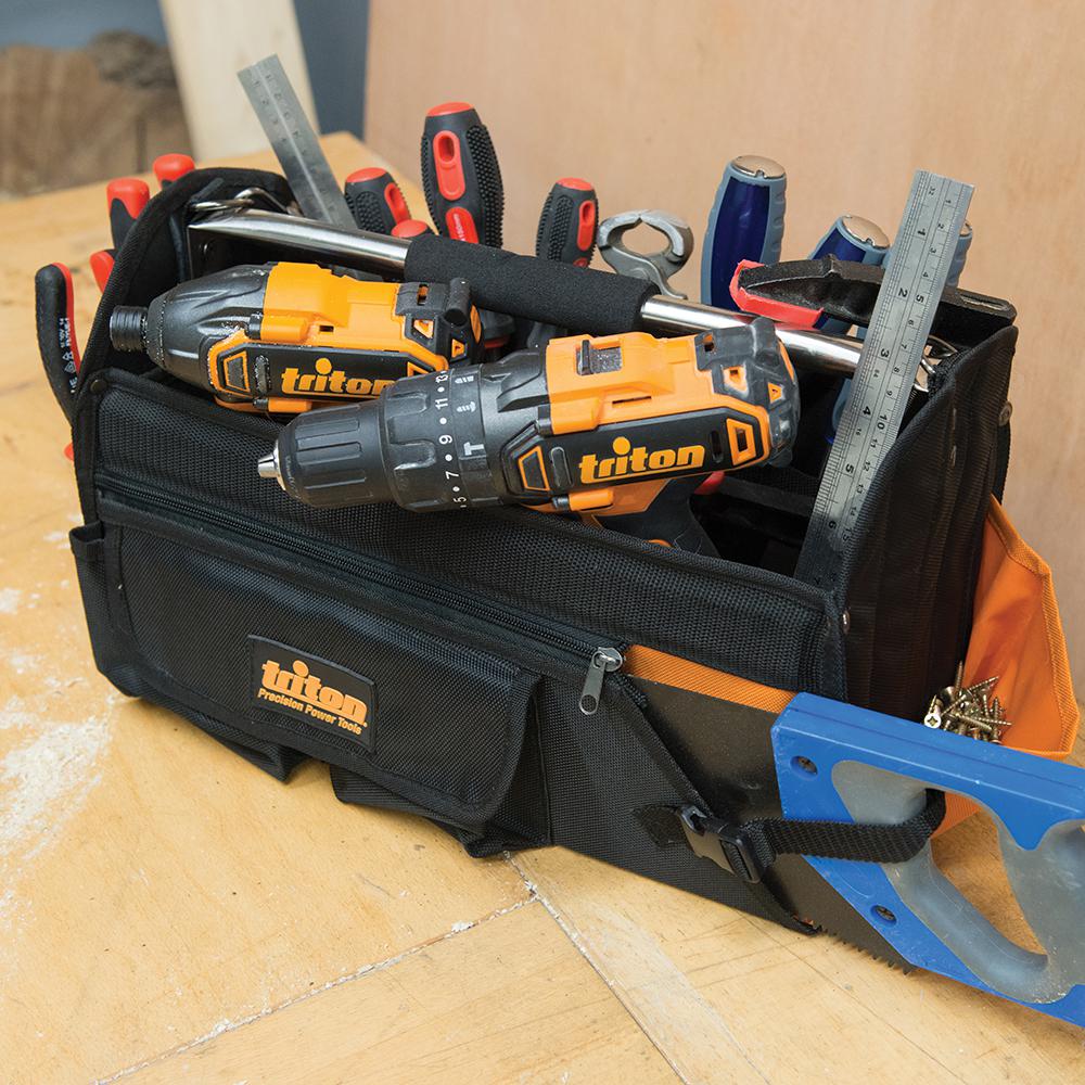 Triton Tool Bag Open Tote Hard Base 400 X 190 280mm eBay