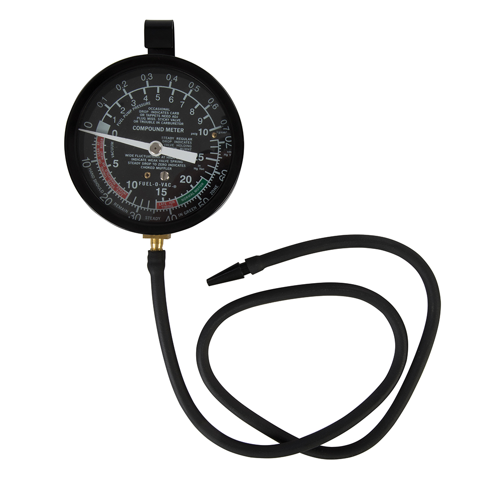 Silverline Vacuum & Fuel Pump Pressure Test Gauge 0 10psig / 25Hg