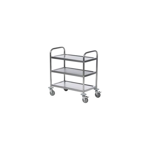 375609 , Economy Stainless Steel 3-Shelf Trolley