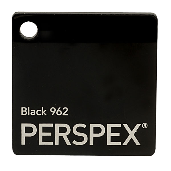 Foglio acrilico Cash di Perspex 600 x 400 x 3mm solido nero
