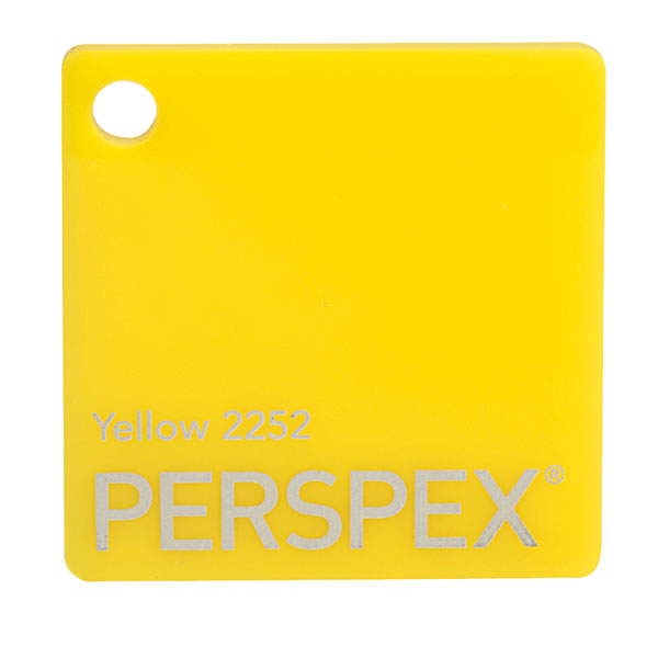 Foglio acrilico Cash di Perspex 1000 x 500 x 3mm giallo solido