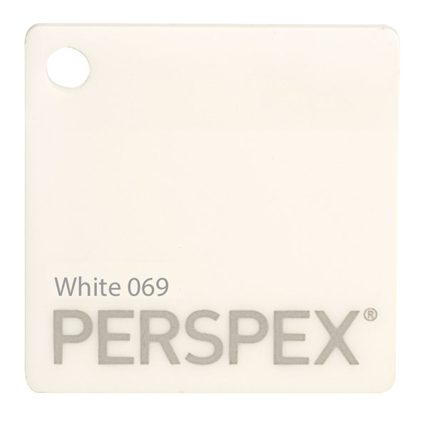 Foglio acrilico Cash di Perspex 1000 x 500 x 5 mm Solido bianco