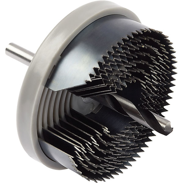 Bosch 2607019449 Hole Saw Set 26 to 64x18mm 7piece with Arbor & Centre