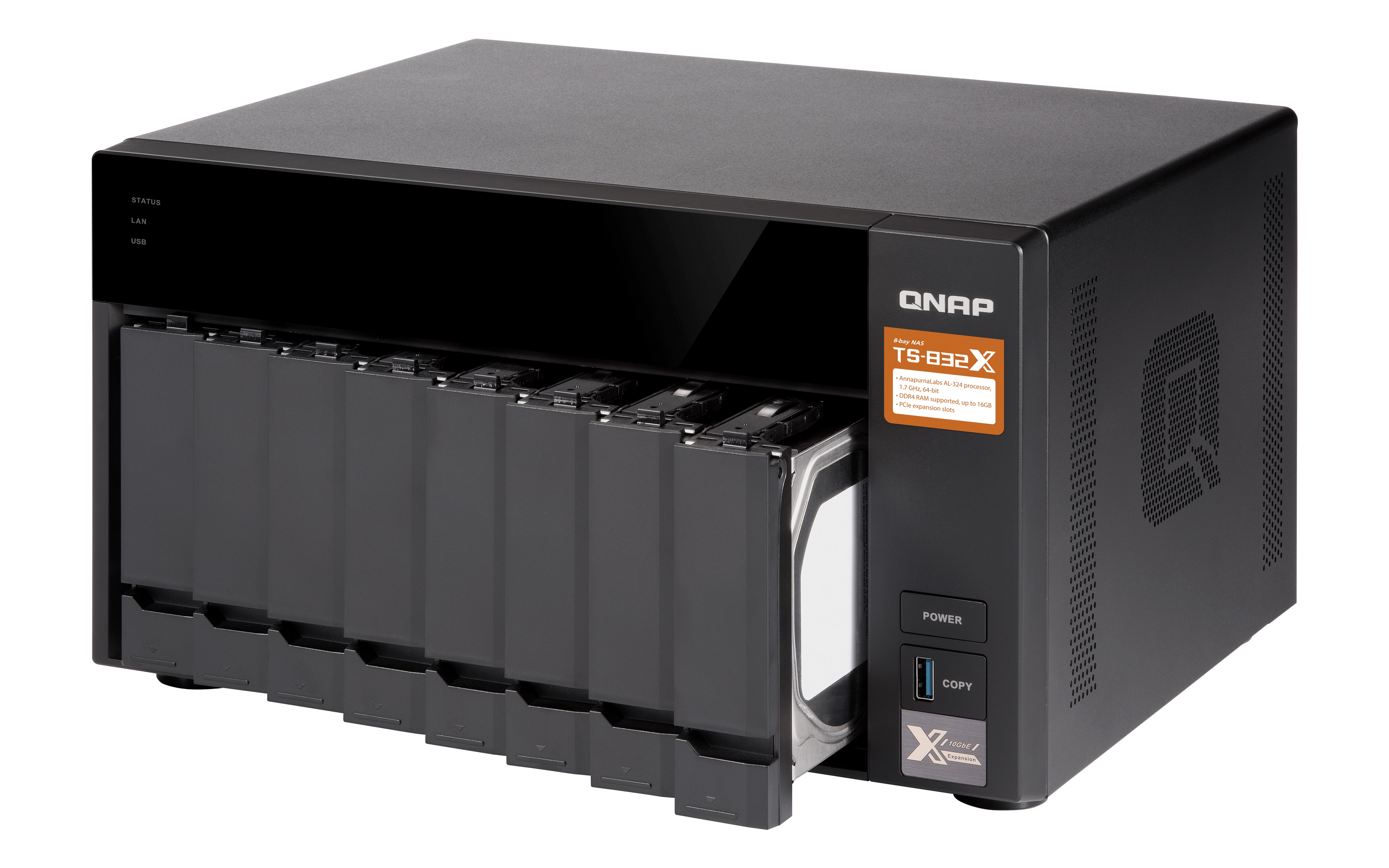 QNAP TS-832X-2G 80TB (8 X 10TB WD ULTRASTAR) 8 Bay NAS With 2GB RAM