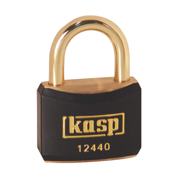 Lucchetto Kasp K12440BLAA1 in ottone - 40 mm - Arco in ottone - Nero - KA24401