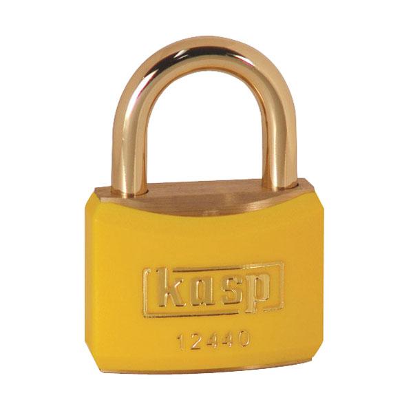 Lucchetto Kasp K12440YELA1 in ottone - 40 mm - Arco in ottone - Giallo - KA24405