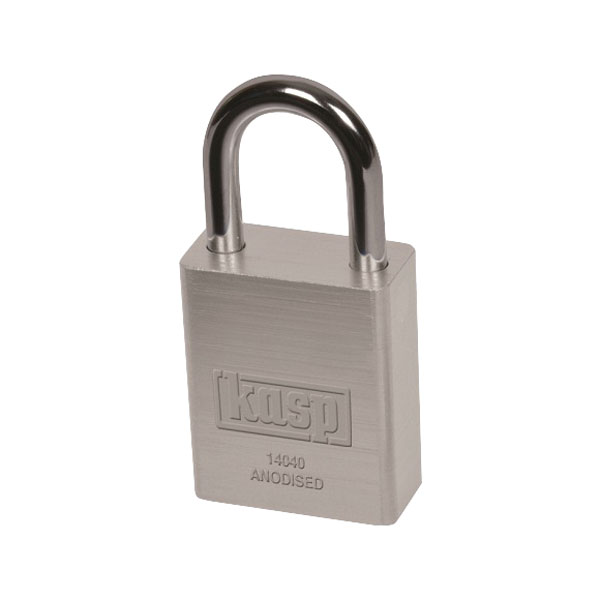 Lucchetto Kasp K14040SILD in alluminio massiccio da 40 mm - argento