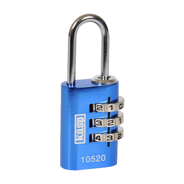 Lucchetto Kasp K10520BLUD con combinazione in alluminio 20mm Blu