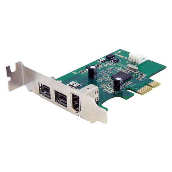 StarTech PEX1394B3LP 3 Port 2b 1a Low Profile PCI-E 1394 FireWire Adapter