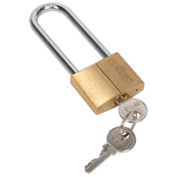 Lucchetto Siegen S0989 con corpo in ottone e cilindro in ottone, arco lungo da 40 mm