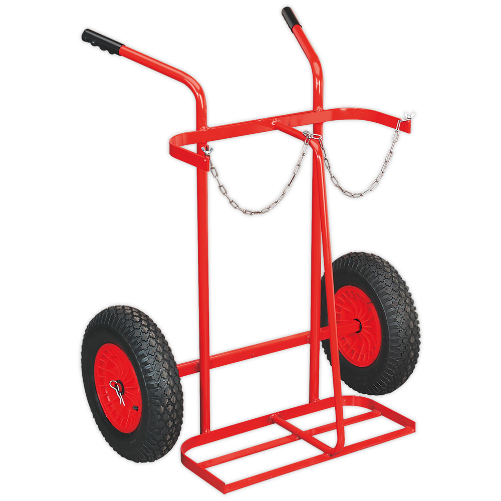 Sealey ST28P Welding Bottle Trolley with Pneumatic Tyres