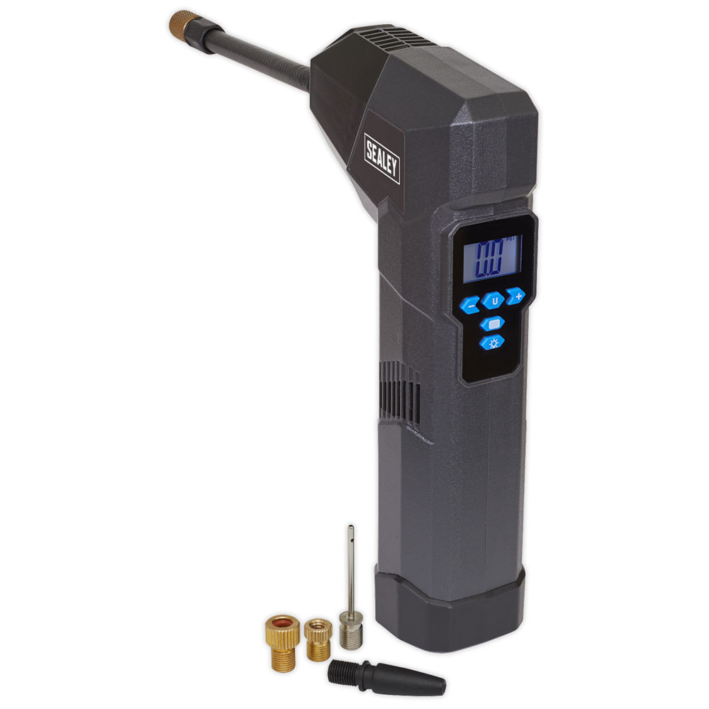 Sealey CTI120 Compact Rechargeable Tyre Inflator & Powerbank with Work Light
