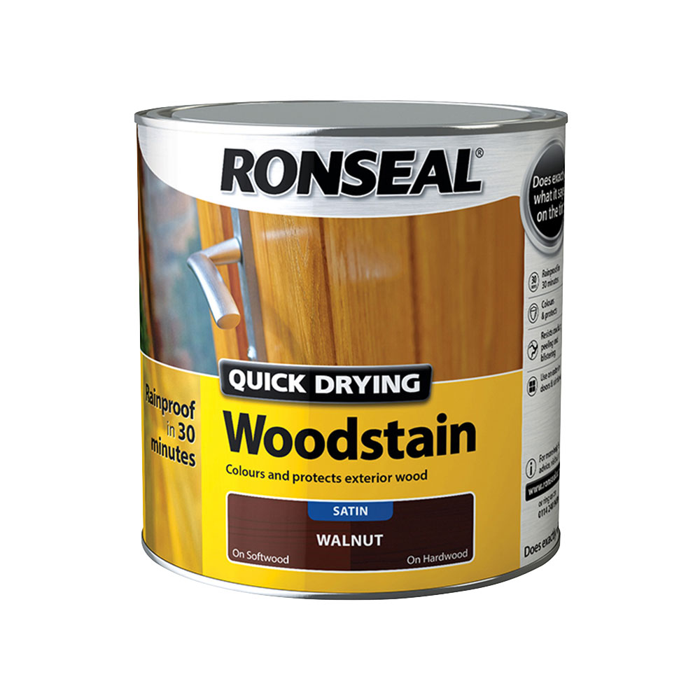 Ronseal 30948 macchiante per legno ad asciugatura rapida rovere scuro satinato 2,5 litri